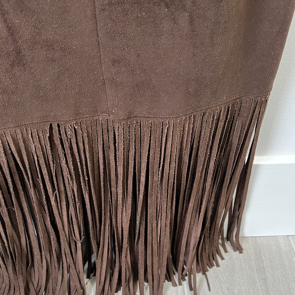 Boston Proper Brown Asymmetrical Maxi Skirt Resort Wear - Picture 3 of 3